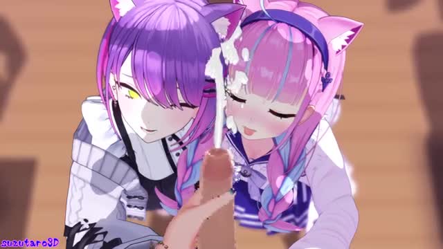 Suisei, Aqua, & Towa take a break from apex [suzutaro3d]