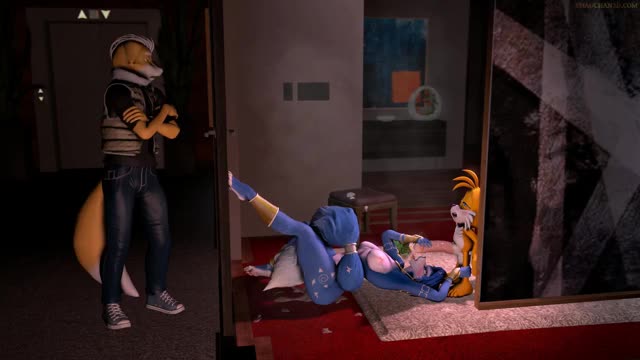 Taila and Keystal behind the Door [chadchan3d]