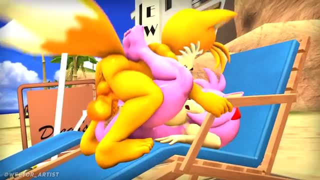 Tails and Amy have sex on the beach – [Wector]