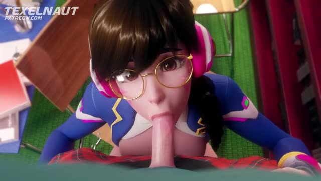 〚Texelnaut〛School D.va Blowjob POV with sound 4K