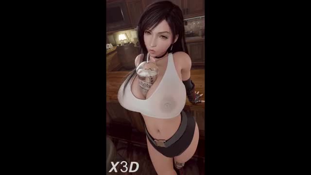 Tifa Lockhart Boobjob Service [White][X3D][4K]