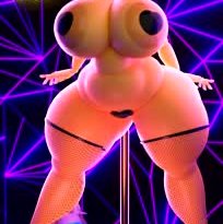 Toy Chica pole dancing
