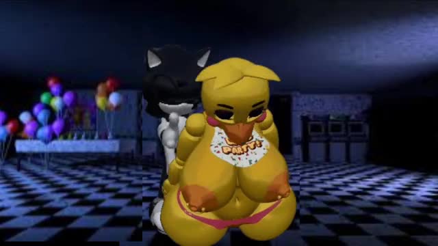 Toy chica playing with Marcos The Hedgehog’s dick