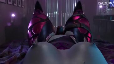 Widowmaker rubbing with her pussy