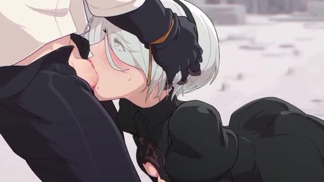 Yorha 2b blowjob creampied