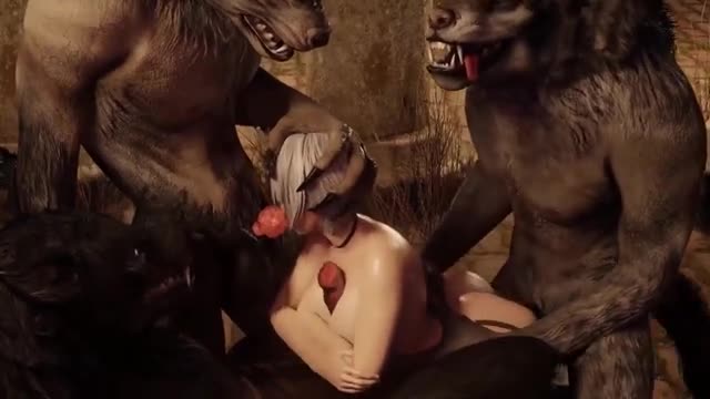 2B X Werewolf Foursome (Rekin3D)