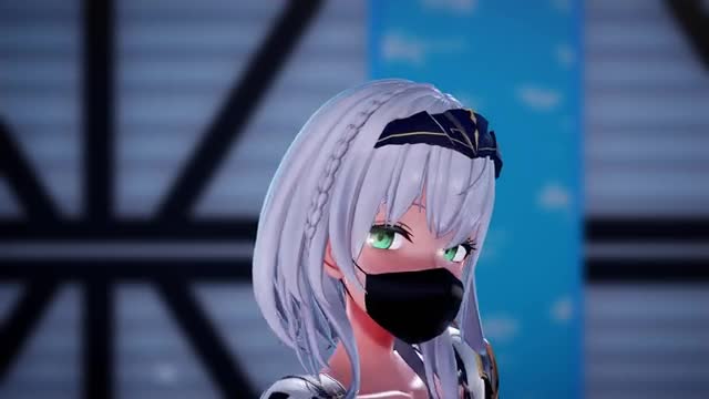 [4kmmd]Shirogane Noel ASMR with mask