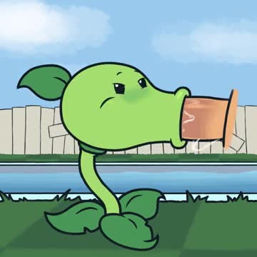 A Peashooter gets to suck a large dick