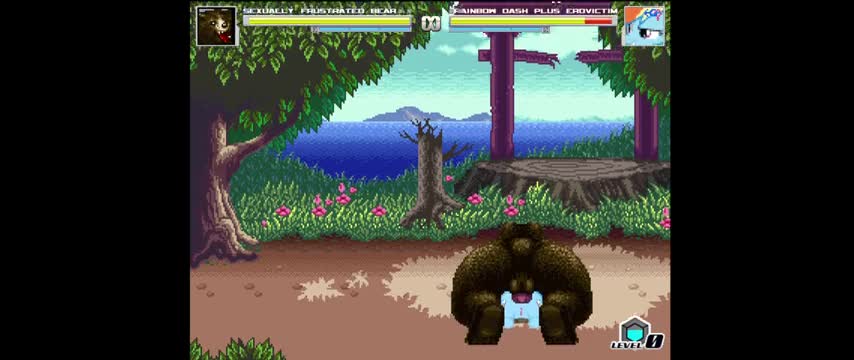 A huge bear destroys rainbow dash’s ass completely