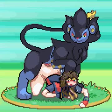 A huge luxray savoring an ass
