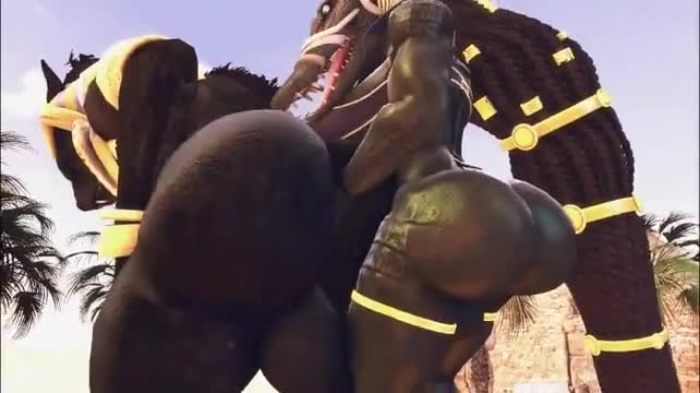 Ammit fingers Anubis