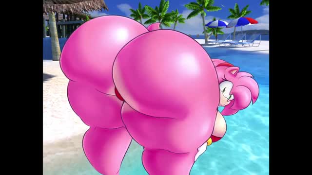 Amy Large Butt in the Pool [kirryez and smotrilla]