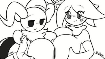 Bee and plant paizuri