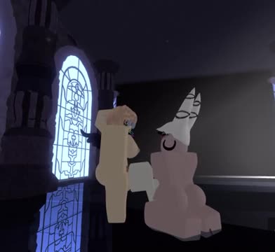 Carmilla jerks off a horny futa in roblox