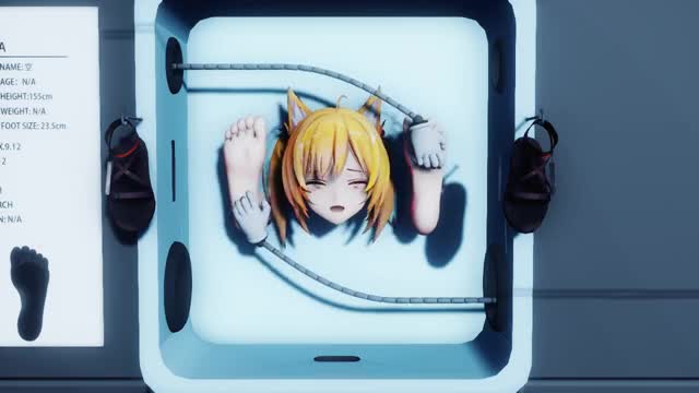 Catgirl Stuck in a Wall and Tickled