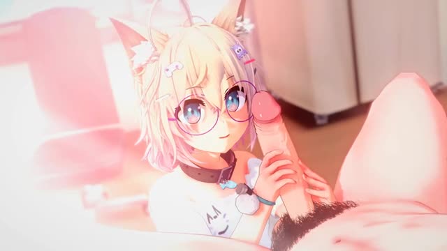 Catgirl Vtuber Rubs Cock