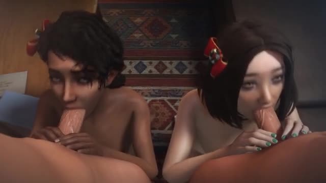 Clementine & Lyla Park Group Sex 2