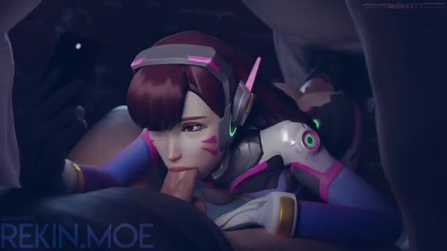 D.Va X Horse X Male Threesone