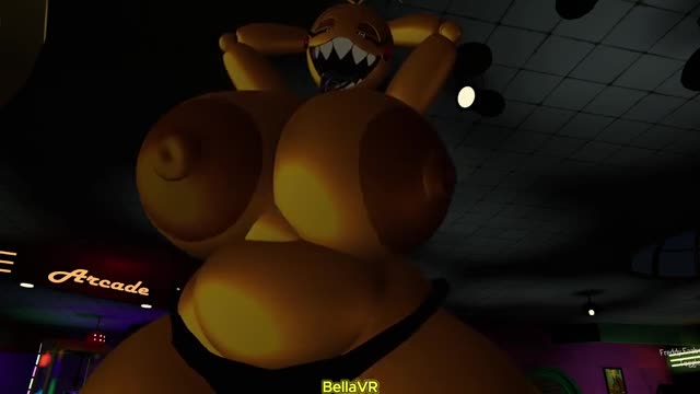 Free hanging hyper toy chica tits