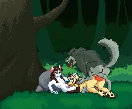 Furry bestiality and throat fuck