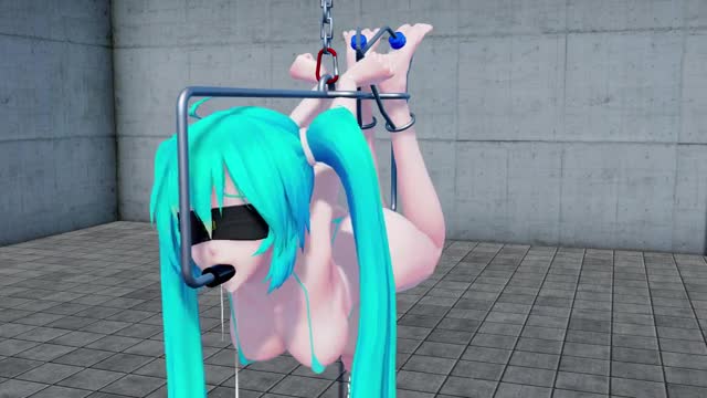 Futa Miku Restrained and Tickled