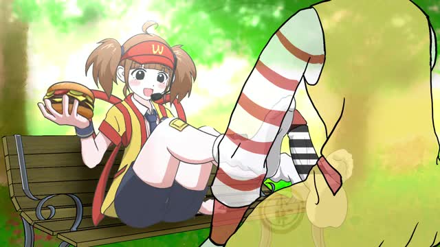 Girl from McDonald’s give a nice footjob for the sauce of burger