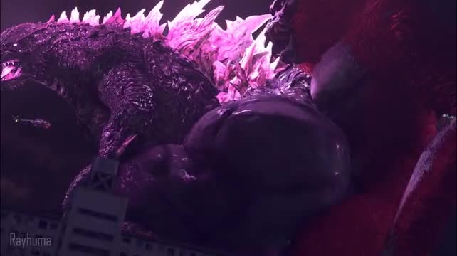 Godzilla gets backshots from Skar King