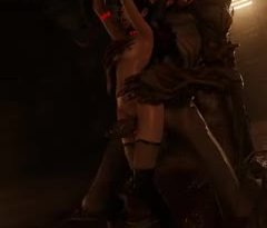Goth Gwen being violated by demogorgon