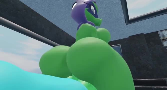Green Shadow has her ass clapped!