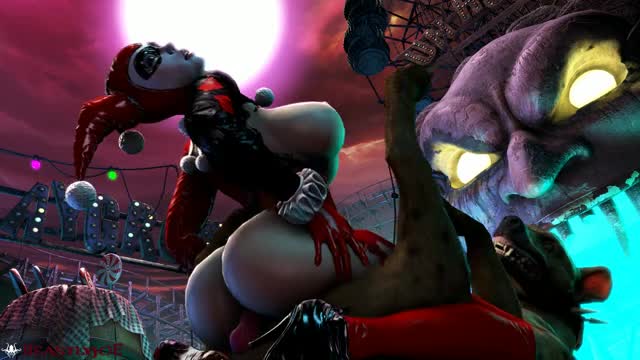 Harley quinn with a dog