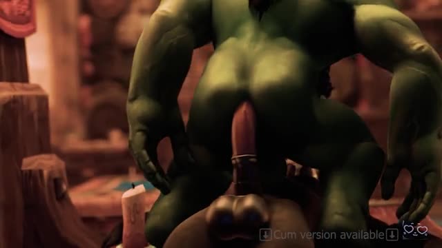Hot orc riding horsie