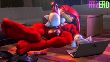 Knuckles watching porn