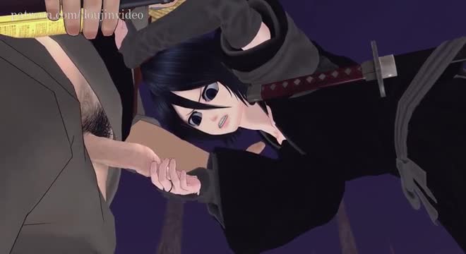Kuchiki Rukia – Bleach – Handjob/blowjob – Short