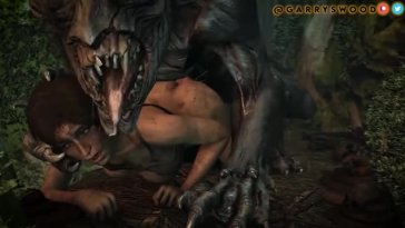 Lara Croft raped by a monster