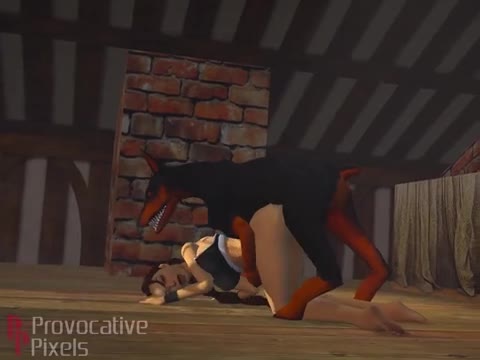 Lara encounters of the doggy kind