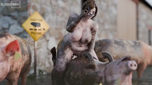 Mei riding a pig – Dirty