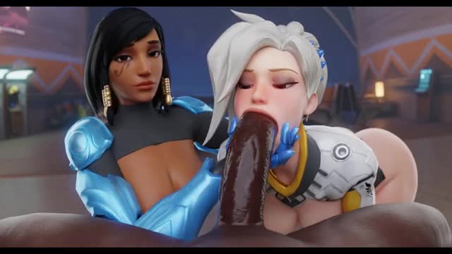 Mercy & Pharah [Blacked][Aphy3D]