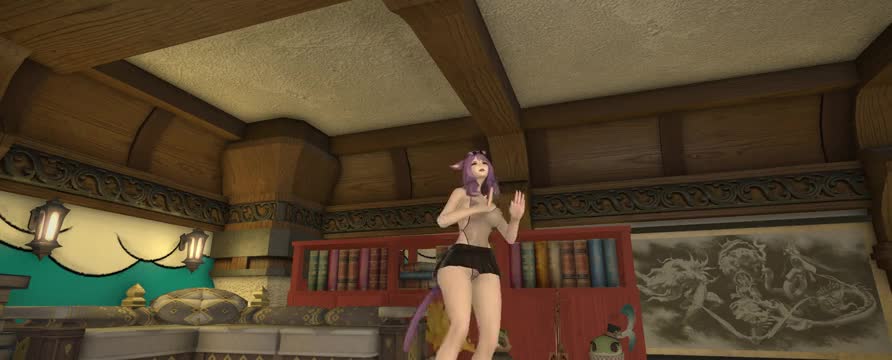 Miqo’te dancing