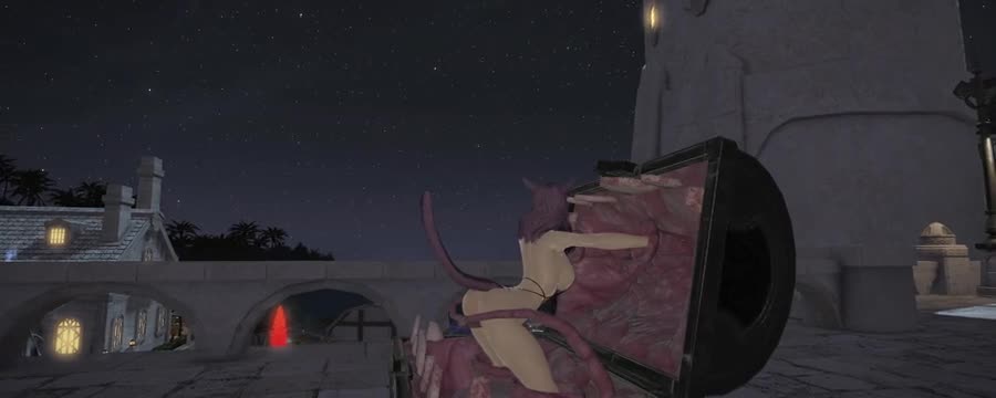 Miqo’te fucked by a trunk