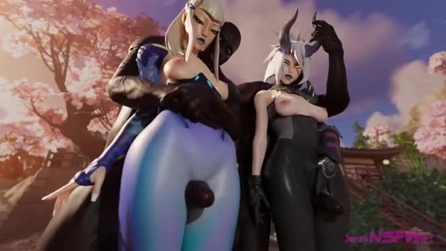 Mizuki and Night Rose Thighfucked