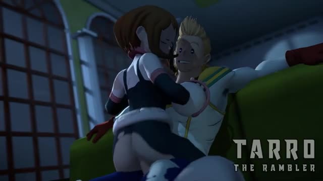 Ochako Uraraka Rides Mirio