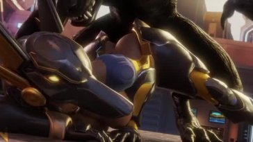 Pharah getting bred by a werewolf