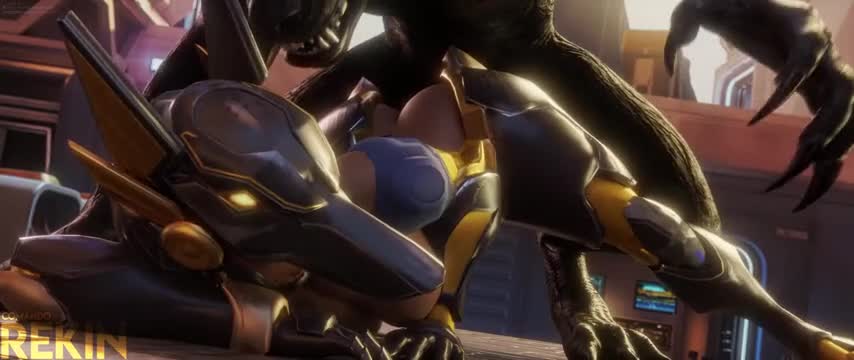 Pharah getting bred by a werewolf