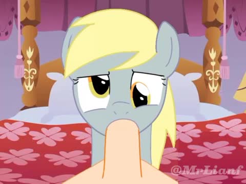 Pony Derpy gives you a blowjob