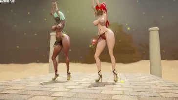RWBY Pyrrha and Emerald Dancing (Worth It)
