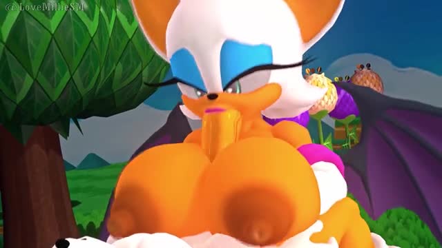 Rouge tittyfuck Tails