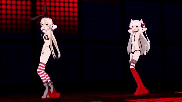Shimakaze & Amatsukaze – Chocolate Cream [MMD R15] west4826