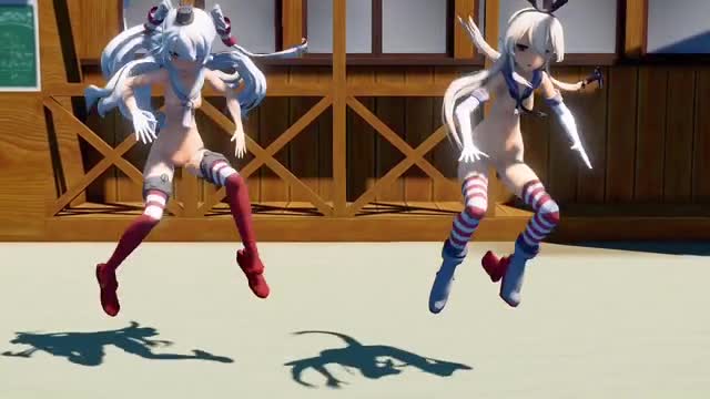 Shimakaze & Amatsukaze – Luvoratorrrrry! [MMD R18] west4826