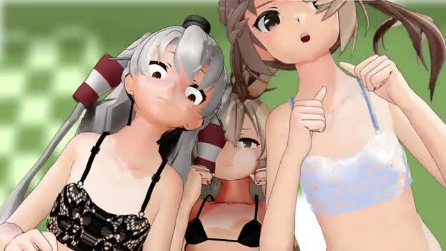 Shimakaze, Amatsukaze & Mitsushio – Super Bass [MMD R18] MikumikuJackD
