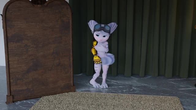 Shy rivet showing off